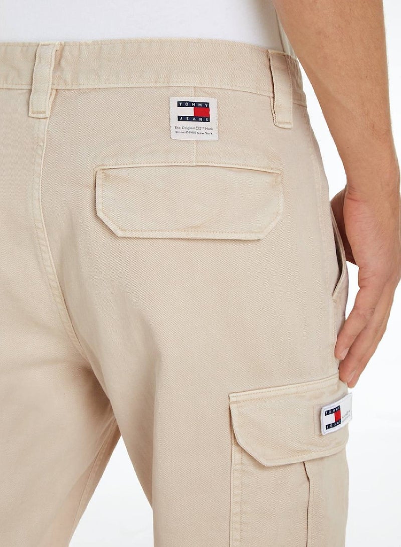 Men's Ethan Cargo Shorts - Cotton, Beige