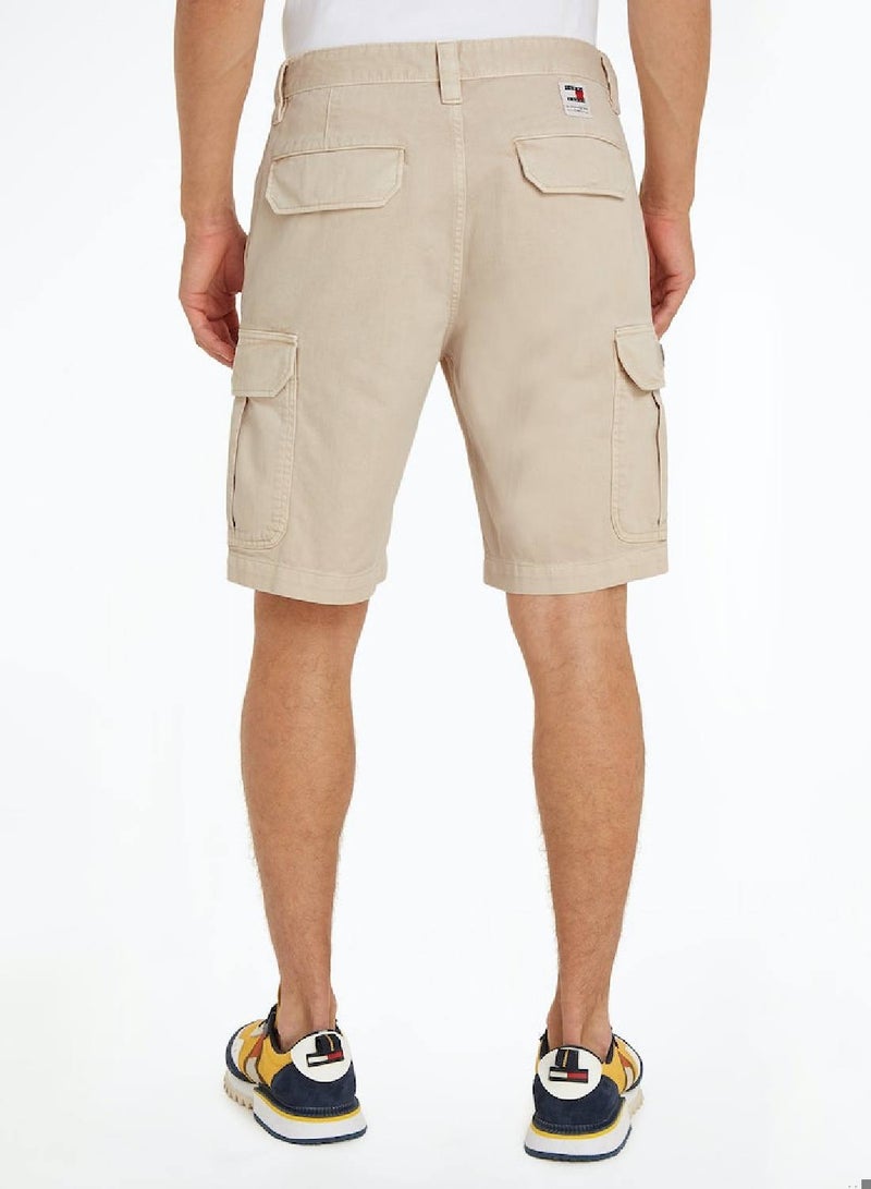 Men's Ethan Cargo Shorts - Cotton, Beige