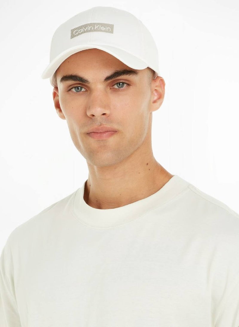 Men's Twill Cap -  organic cotton twill, White