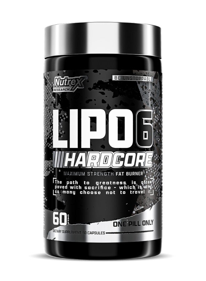 Lipo-6 Hardcore Maximum Fat Burner 60 Capsules