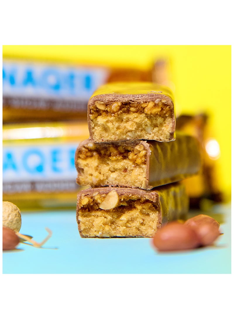 SNAQER Chocolate Protein bar with Peanuts and Caramel No Sugar Added 12x50g