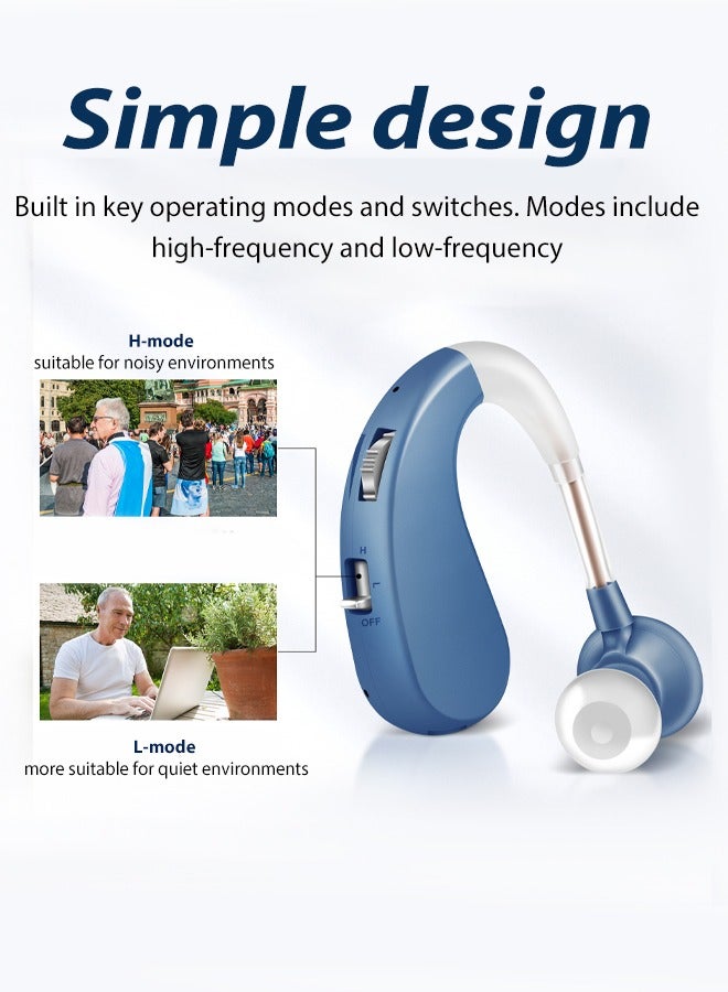 Rechargeable Hearing Aid For The Elderly VHP 1204 Smart Noise Reduction Speaker Multi Level Tuning Dual Mode Multiple Color Options