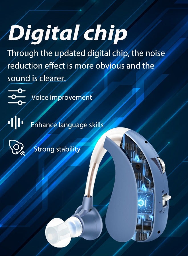 Rechargeable Hearing Aid For The Elderly VHP 1204 Smart Noise Reduction Speaker Multi Level Tuning Dual Mode Multiple Color Options