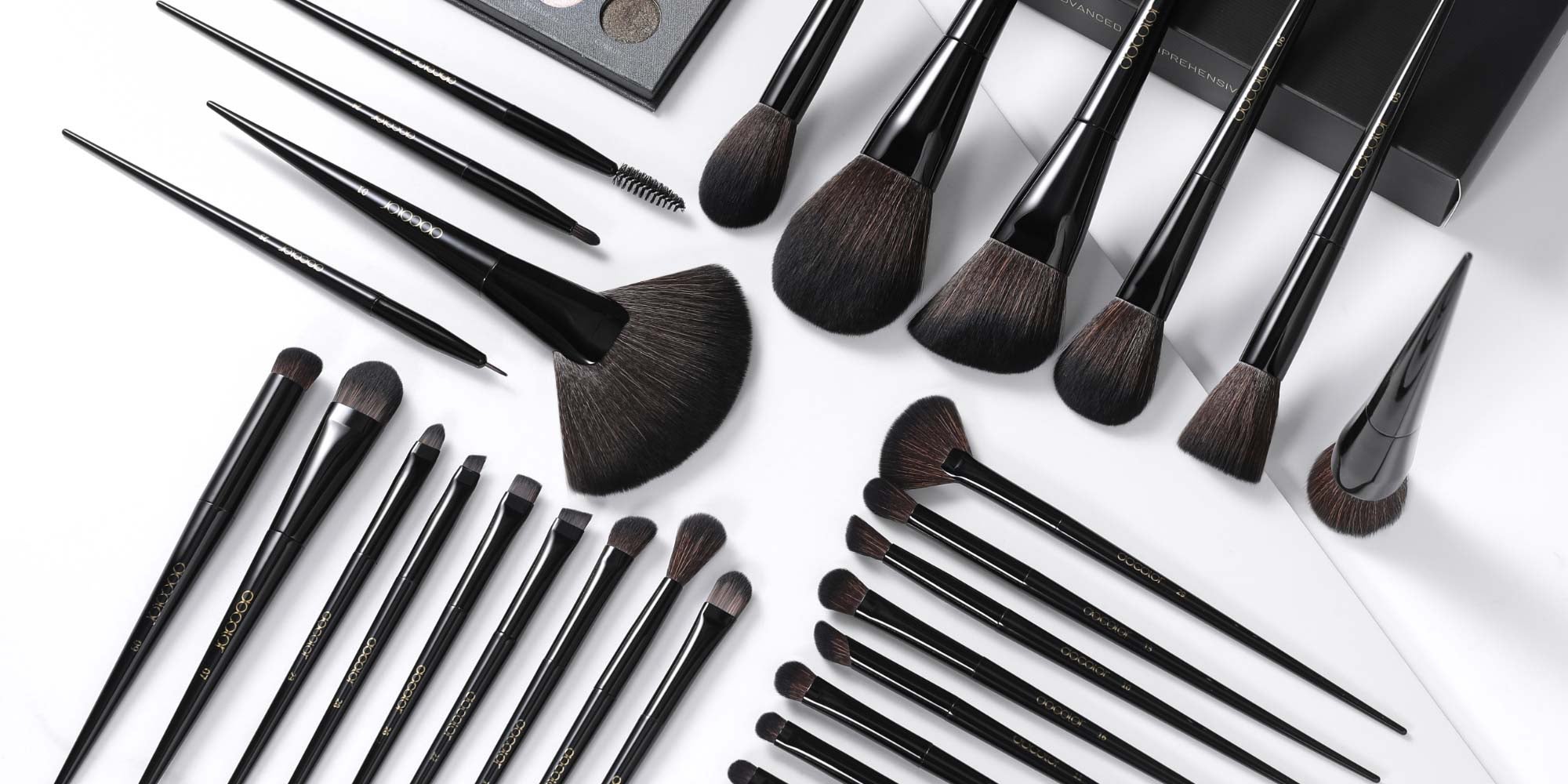 Makeup Brushes Set Professional 30Pcs Obsidian Makeup Brushes Premium Synthetic Powder Kabuki Foundation Contour Blush Concealer Eye Shadow Blending Eyeliner Crease Eyebrow Make Up Brush Kit