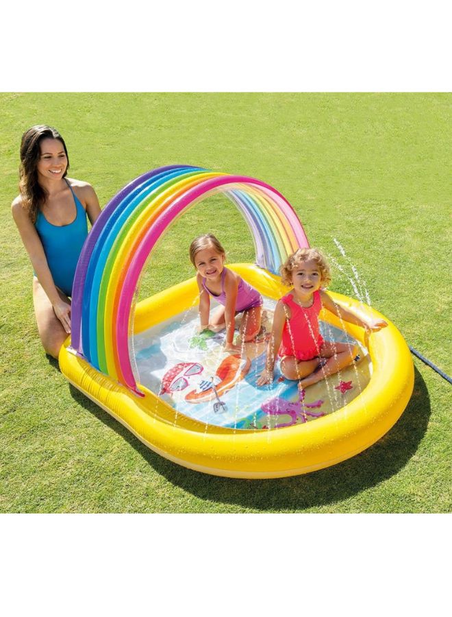 Inflatable Portable Outdoor Foldable Lightweight Rainbow Arch Spray Pool 147x130x86cm