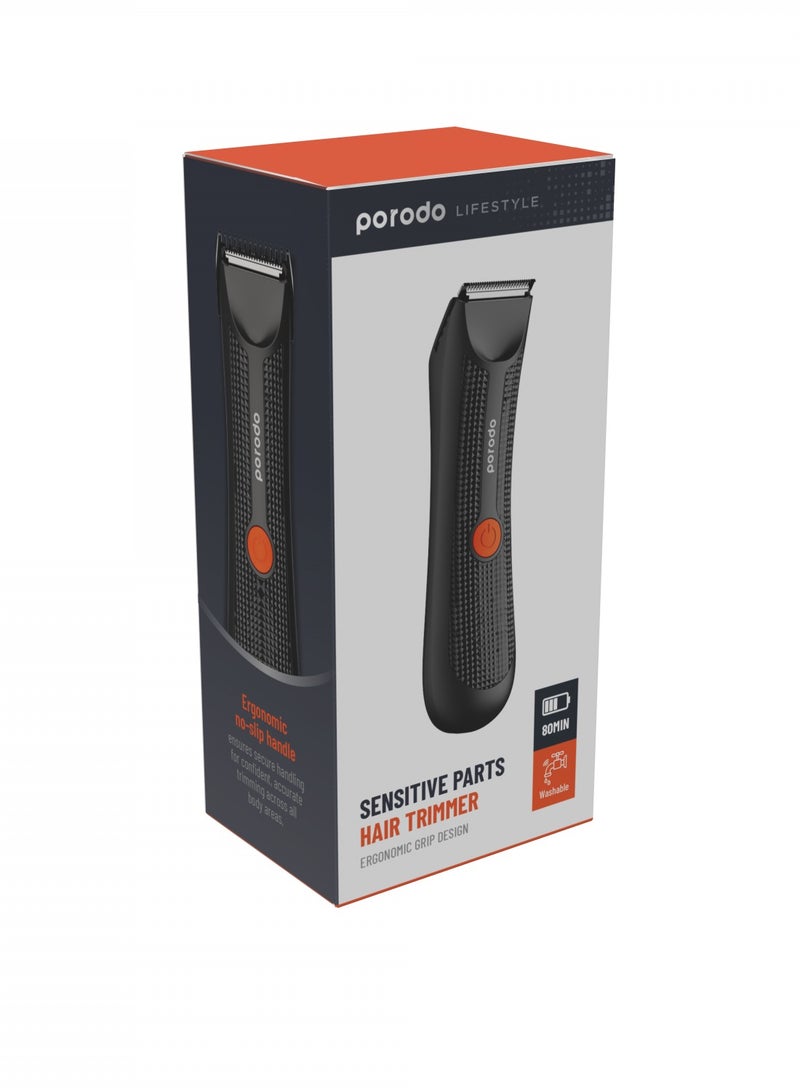Private Hair Trimmer with Ergonomic No-Slip Handle and IPX5 Water Resistant / 80Minutes Working Time / Lightweight Design - Black