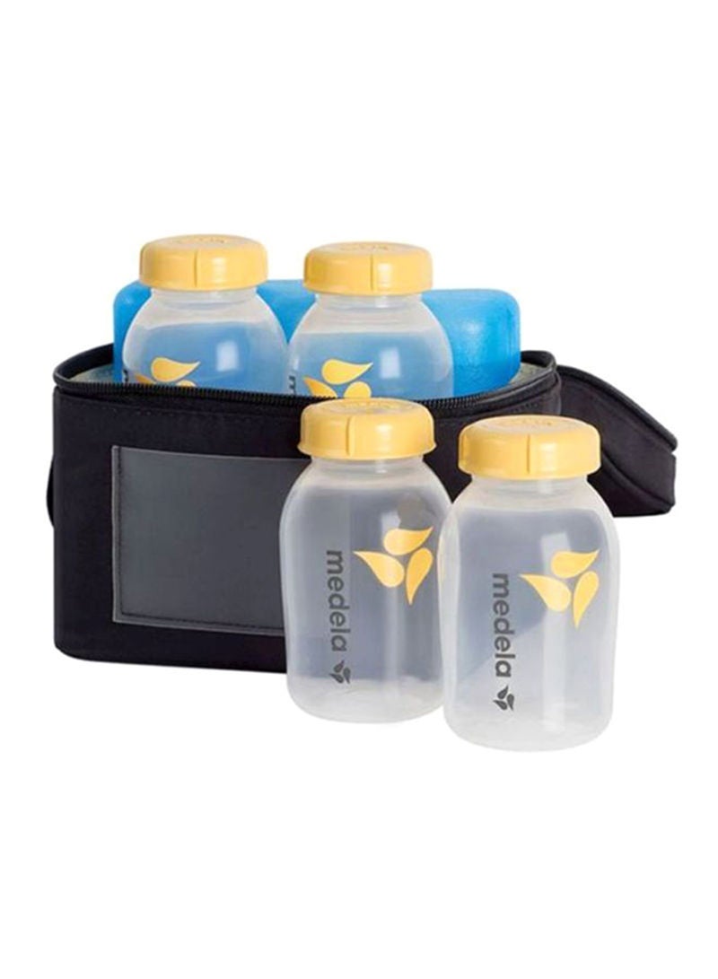 Safe , Compact, Portable Breast Cooler Bag With Insulated Design , Adjustable Strap And Zipped Closure - Fits Medela Bottles