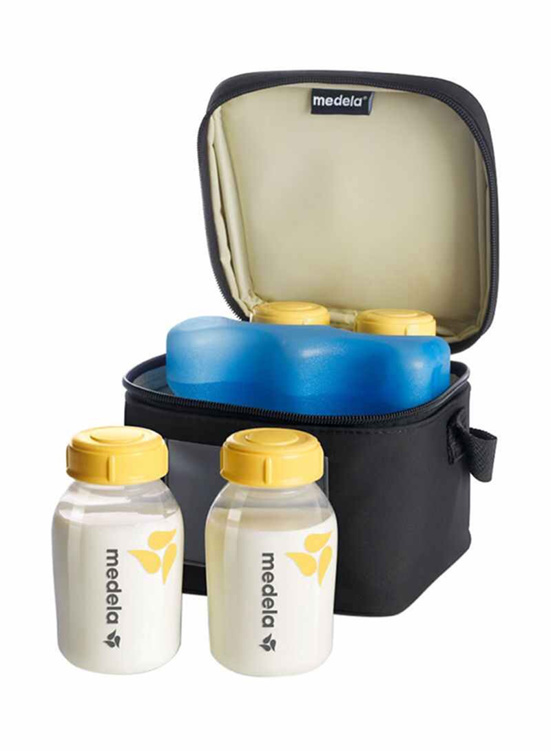 Safe , Compact, Portable Breast Cooler Bag With Insulated Design , Adjustable Strap And Zipped Closure - Fits Medela Bottles