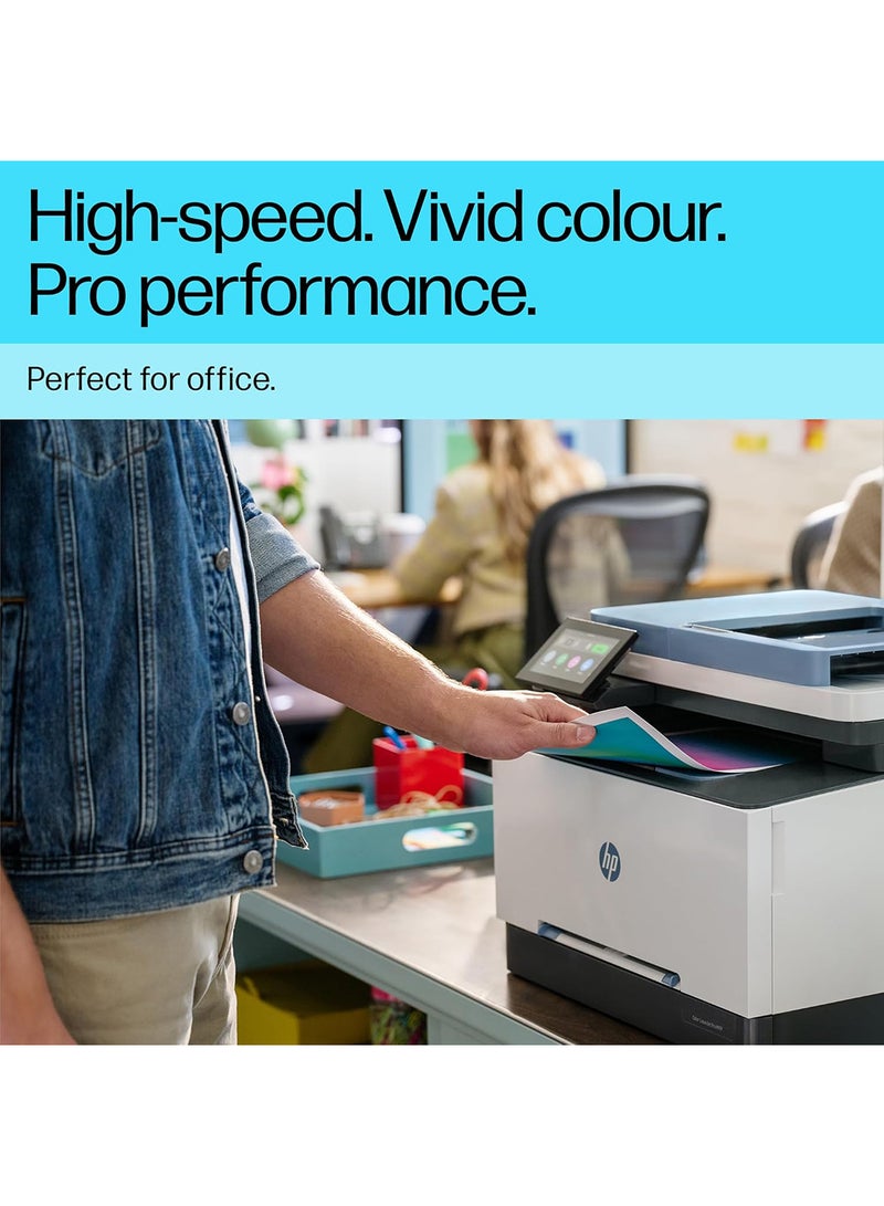 Color LaserJet Pro MFP 3303fdw Printer, Print Speed Up to 25 ppm, Ethernet, USB, Wi-Fi, Dynamic Security Enabled, 100 Sheets Output Tray, 4.3