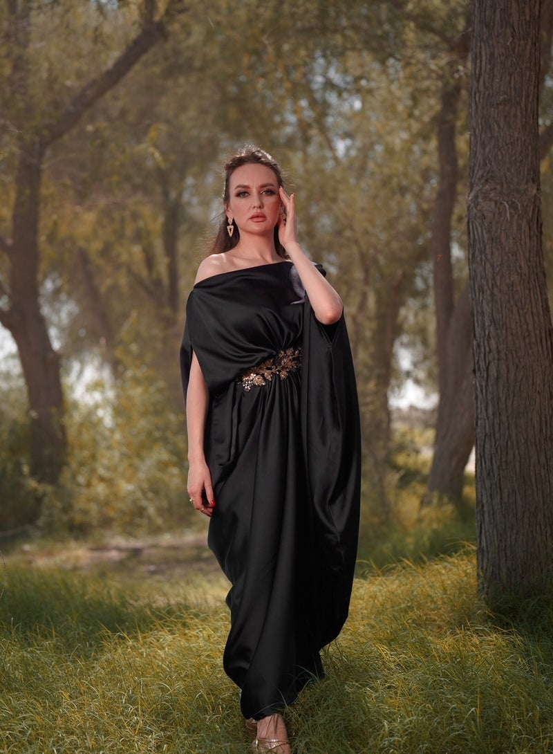 Black greek drape