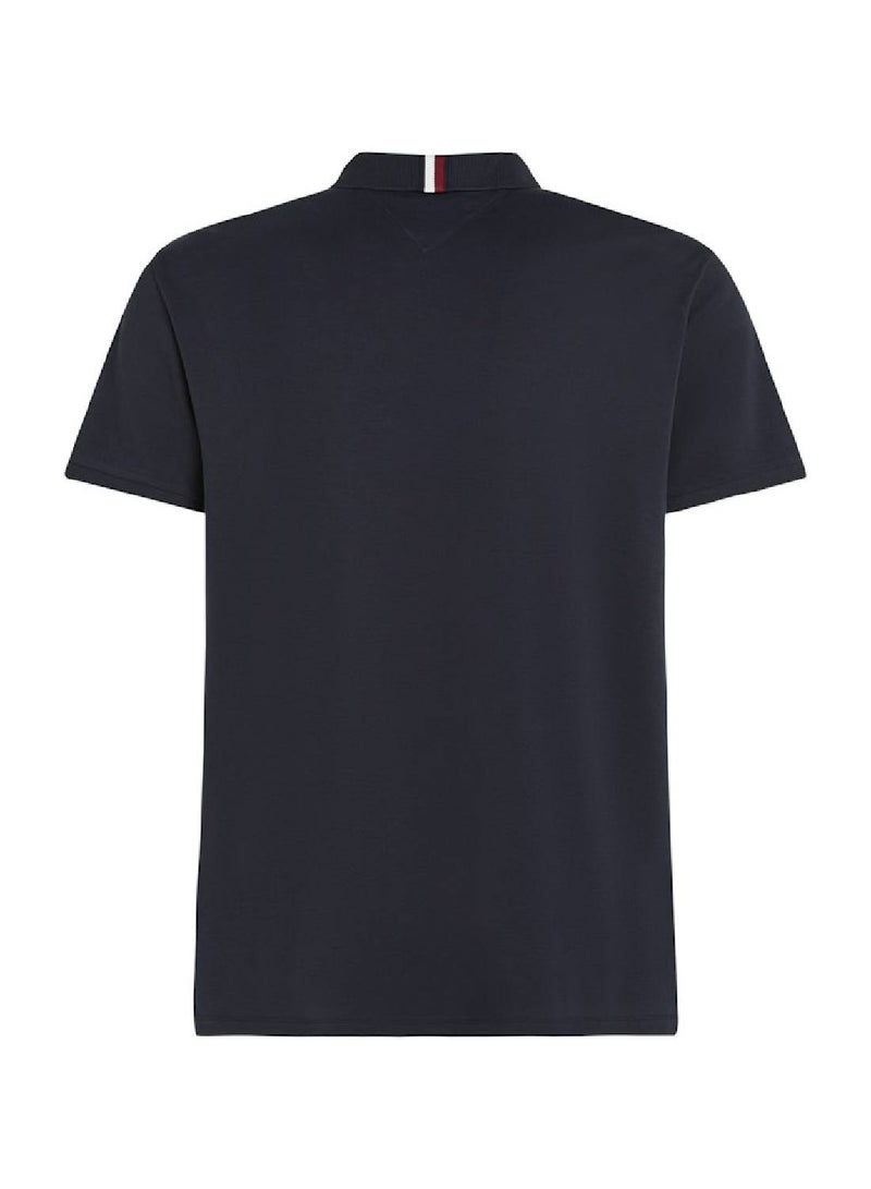 Men's Th Monogram Embroidery Interlock Regular Polo -  Pure cotton interlock, Blue