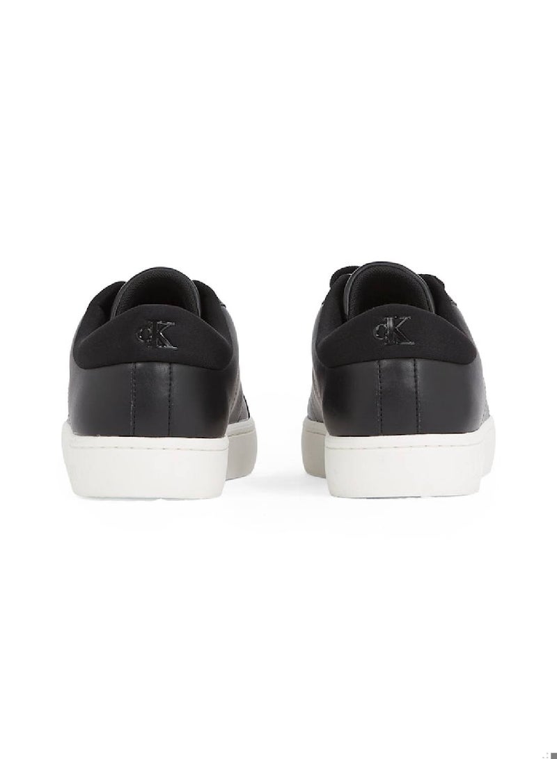 Men's Leather Trainers - Leather, Black