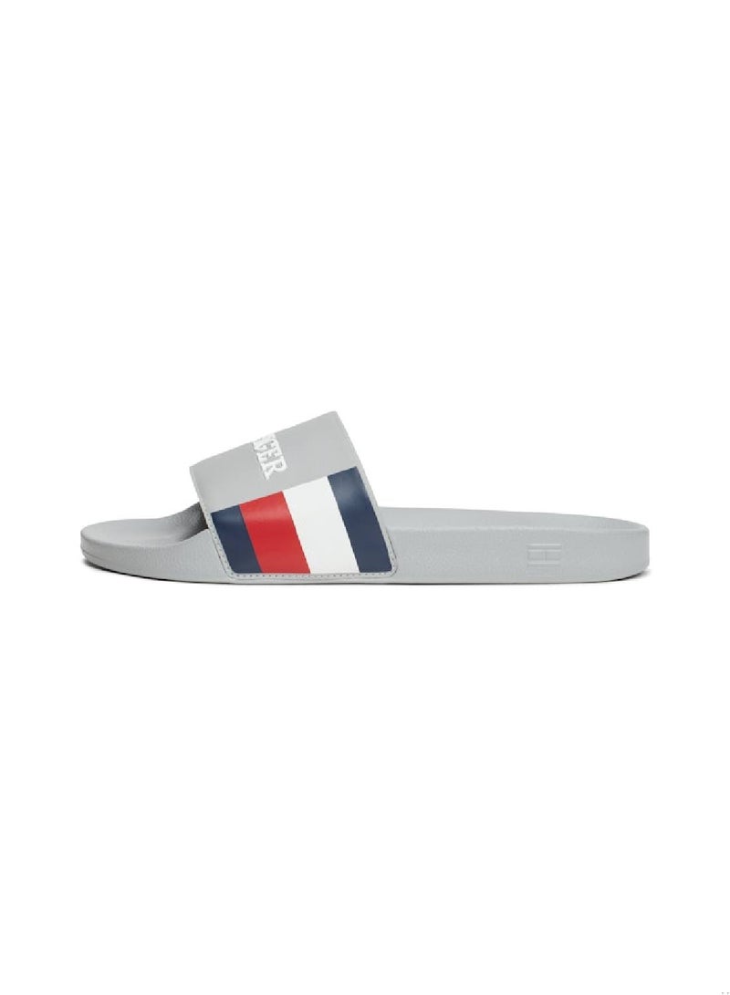 Men's Pool Slides - Polyester, Grey