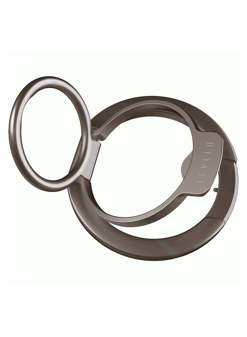 Luccio 2 in 1 Phone Ring Holder / N52 Magnet Type / 3500Gs Magnetic Force / Non-Slip Surface- Titanium