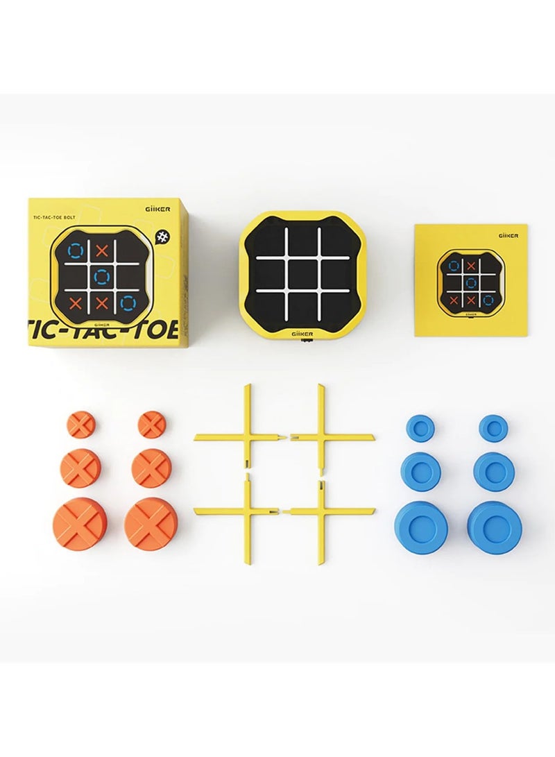 GiiKER Tic Tac Toe Bolt Game, 3-in-1 Handheld Puzzle Game Console, Portable Travel Games for Educational and Memory Growth, Fidget Toys Board Games for Kids and Adults, Birthday Gifts for All Ages