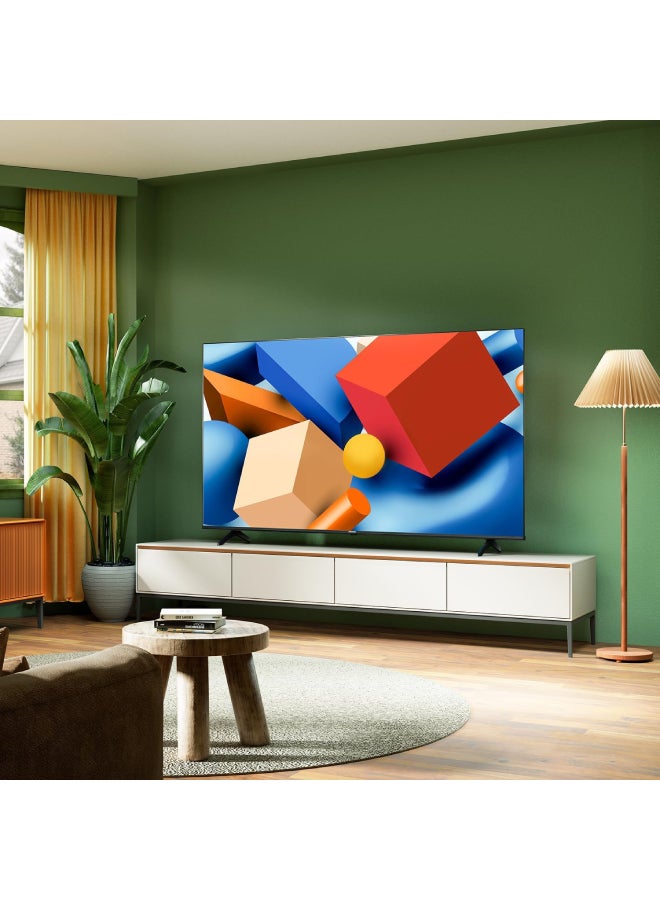 50 Inch 4K A6K smart TV | VIDA system | Dolby Vision | HDR | 60HZ | Bluetooth | Wi-Fi | New design | (2 USB - 3 HDMI) | Model (2023) - 50A6K Black
