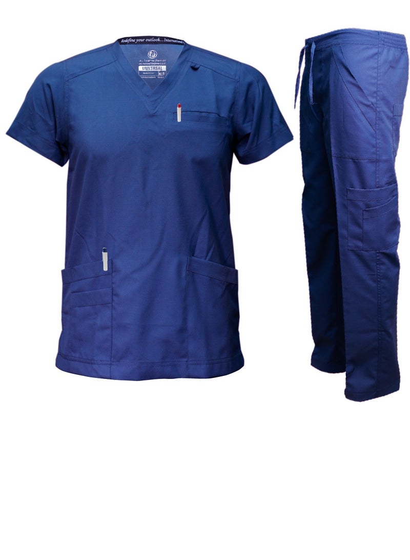 Premium V Neck Scrubs Medical Uniform Women and Man Scrubs Set Medical Scrubs Top and Pants