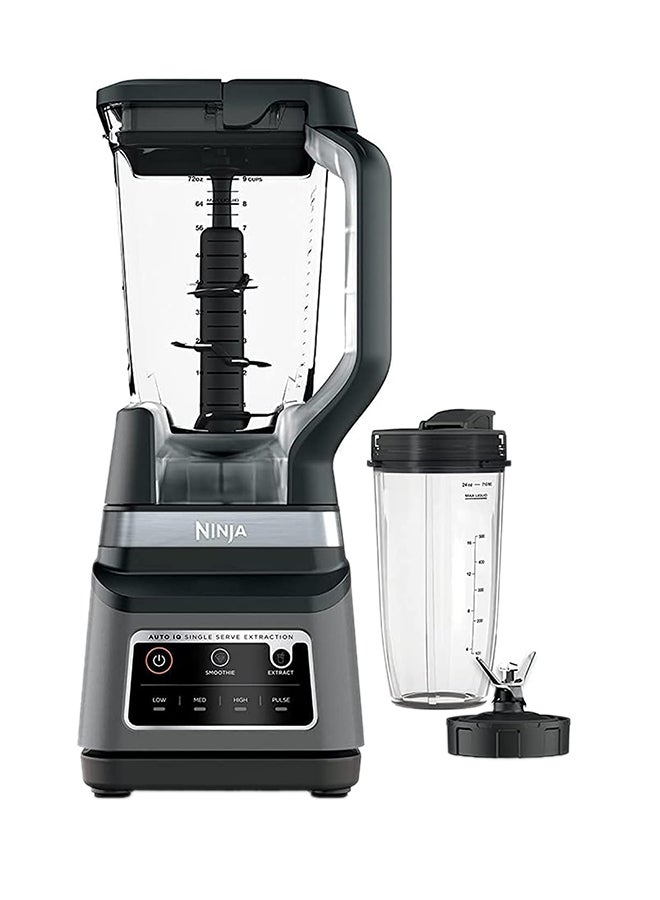 2-In-1 Blender With 3 Automatic Programs; Blend, Max Blend, Crush, And 4 Manual SettIngs, 2.1L Jug & 700ml Cup,Dishwasher Safe Parts, Auto-iQ 2.1 L 1200 W BN750ME Black