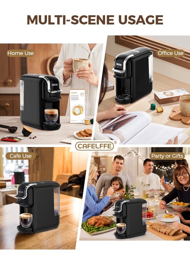 4 In 1 Coffee Machine Hot Cold Brew Nespresso Coffee Maker For Nescafe Dolce Gusto ESE Pods And Coffee Powder Black