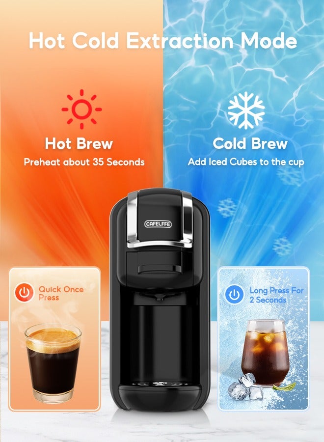 4 In 1 Coffee Machine Hot Cold Brew Nespresso Coffee Maker For Nescafe Dolce Gusto ESE Pods And Coffee Powder Black