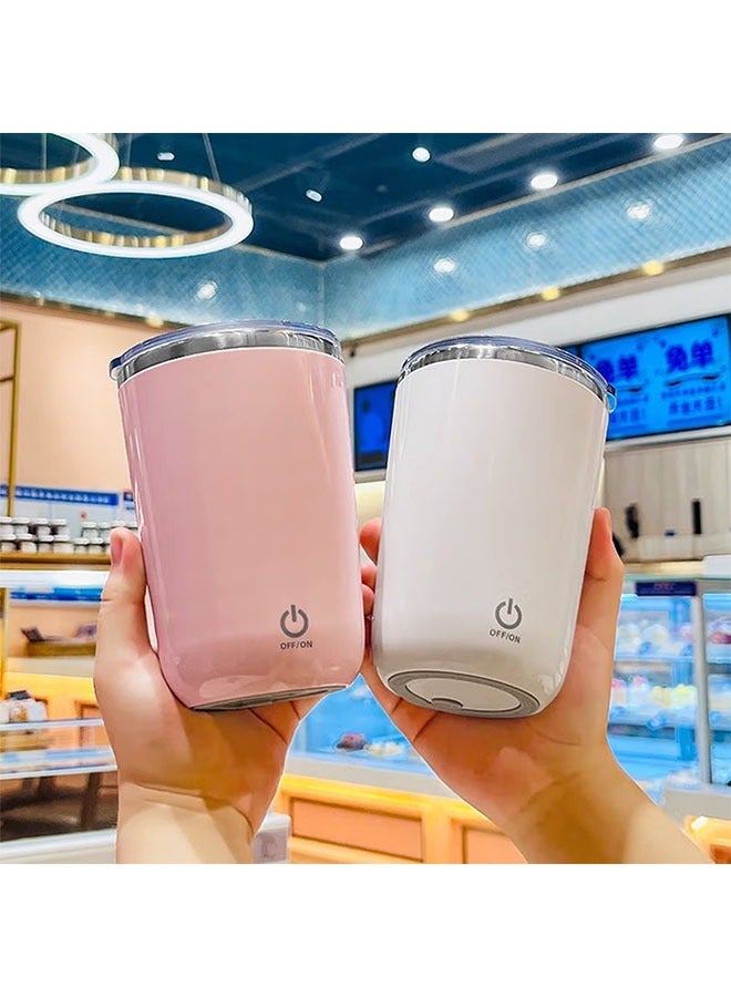 350ml Automatic Stirring Coffee Mug,Electric Mixing Cup,USB Rechargeable, for Coffee, Milk, Cocoa,and Protein (Pink)