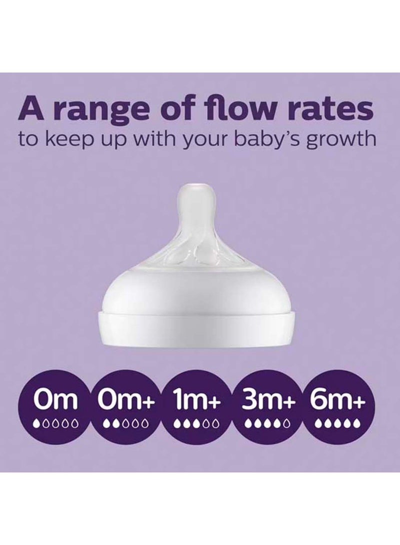 Pack Of 2 Avent Natural Response Nipple Flow 5, 6 Months +