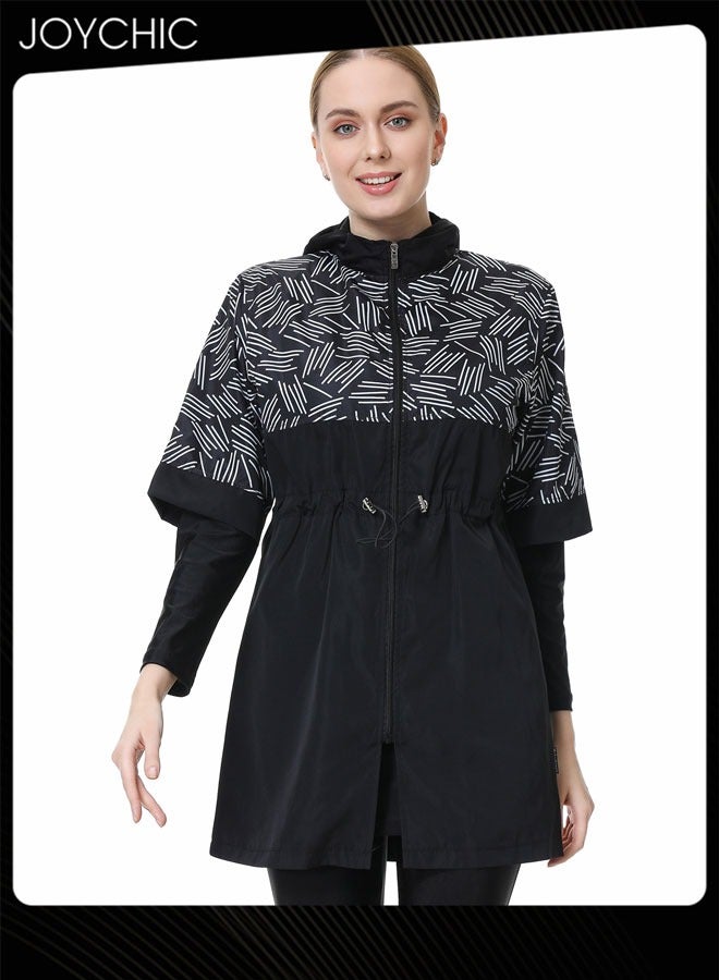 Modest Swimwear for Women Full Cover Long-Sleeved Burkini Beachwear Plus Size Islamic Swimsuit