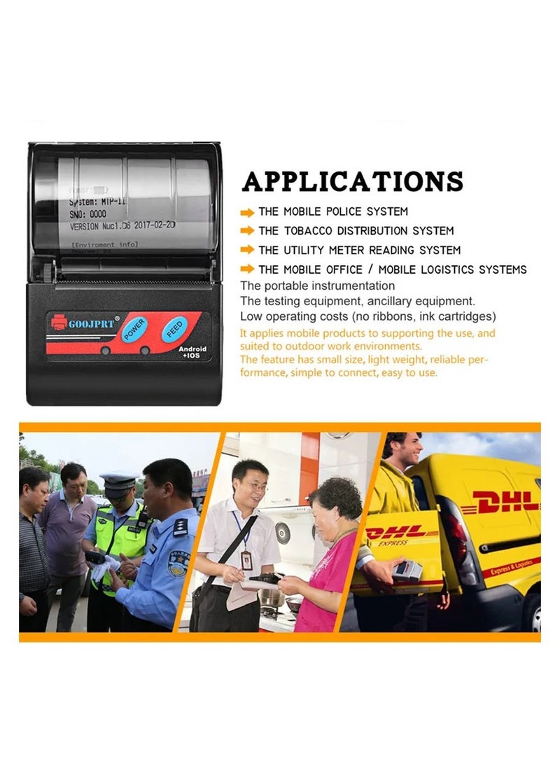 MTP-2 Receipt Portable Printer Wireless Bluetooth Thermal Printer With USB Port for Android iOS Supermarket Club