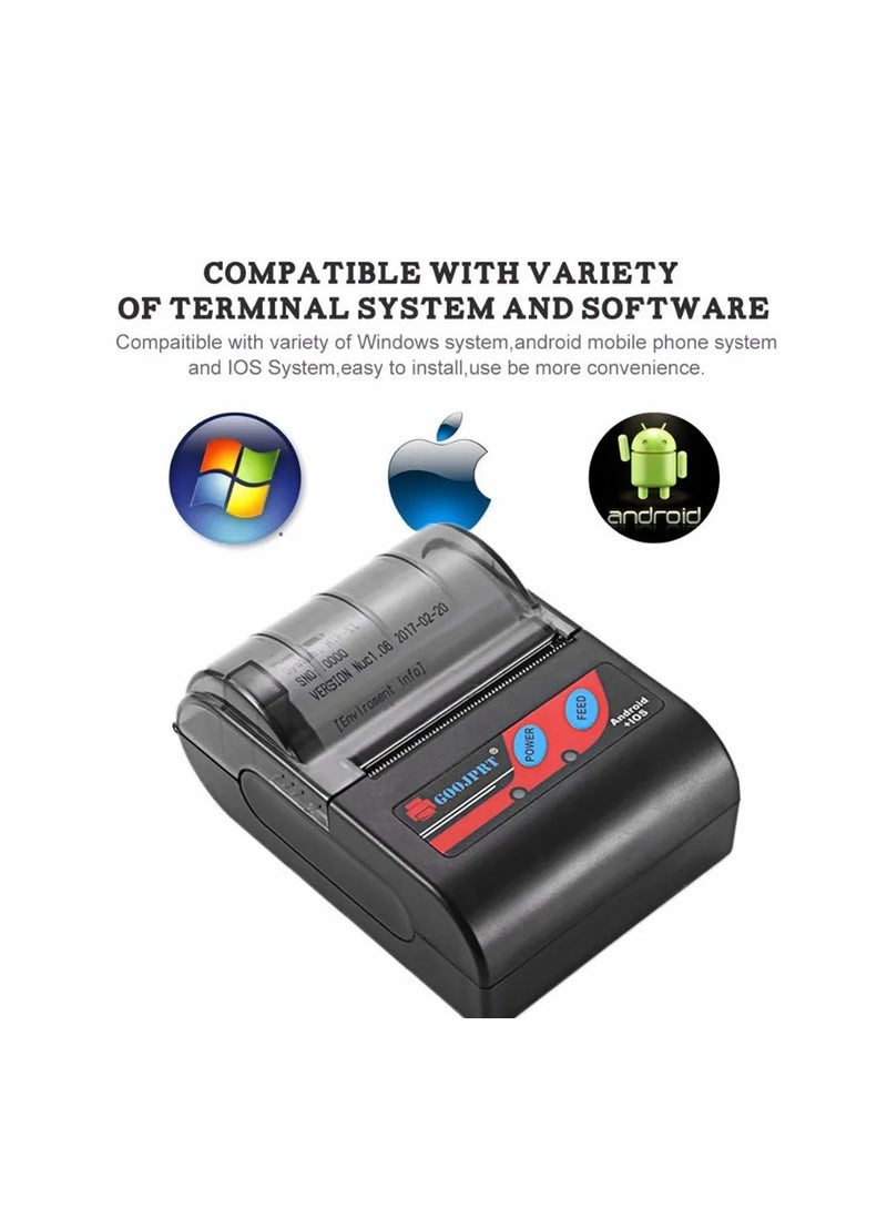 MTP-2 Receipt Portable Printer Wireless Bluetooth Thermal Printer With USB Port for Android iOS Supermarket Club