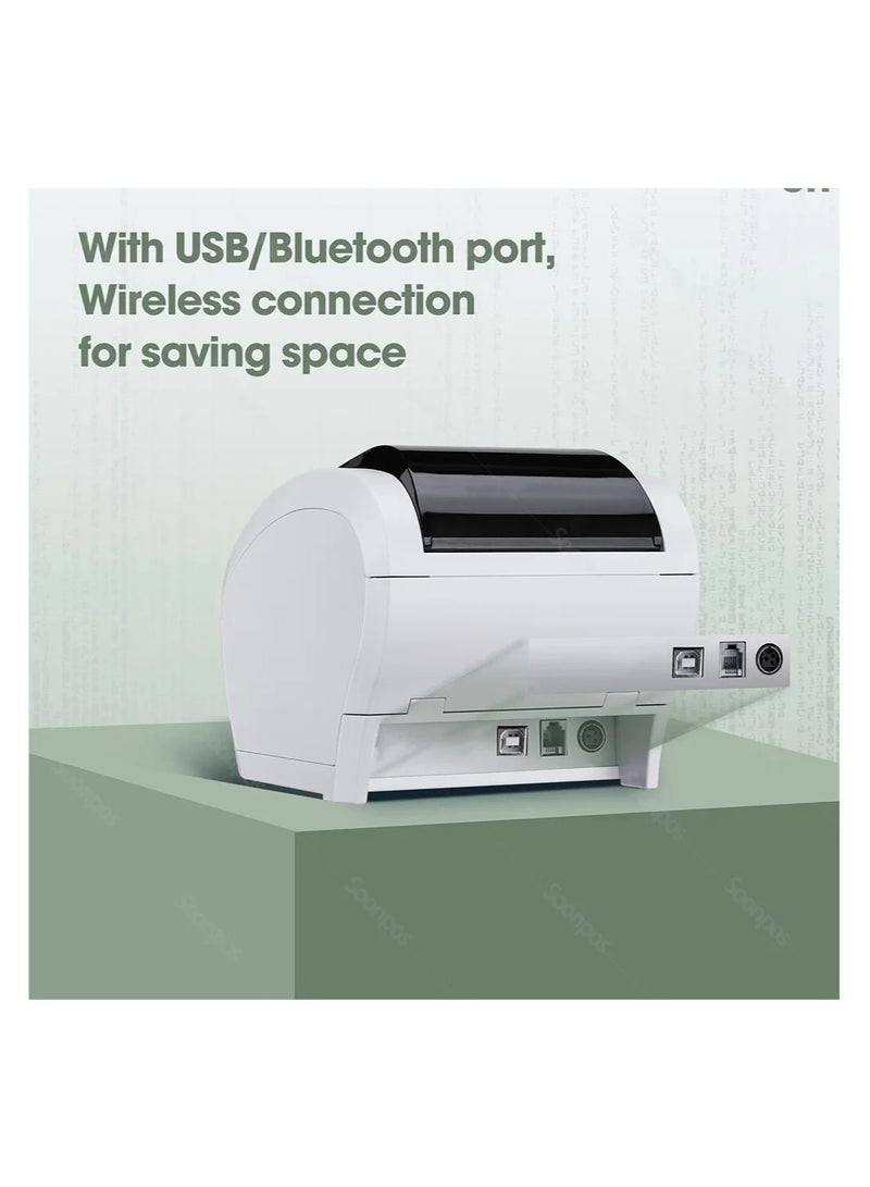 Bluetooth Thermal Receipt POS Printer 58mm 80mm Auto Cutter Support Loyverse Kyte USB LAN Ethernet Kitchen Printing