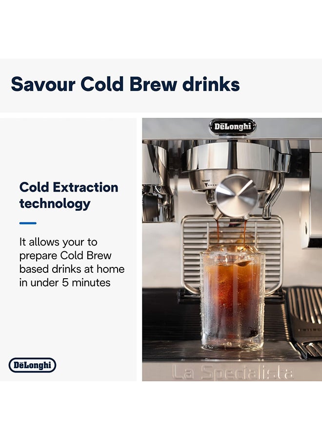 Renewed - Ultimate Cold Brew Manual Coffee Machine 2.5 L 1450 W EC-9865M Silver