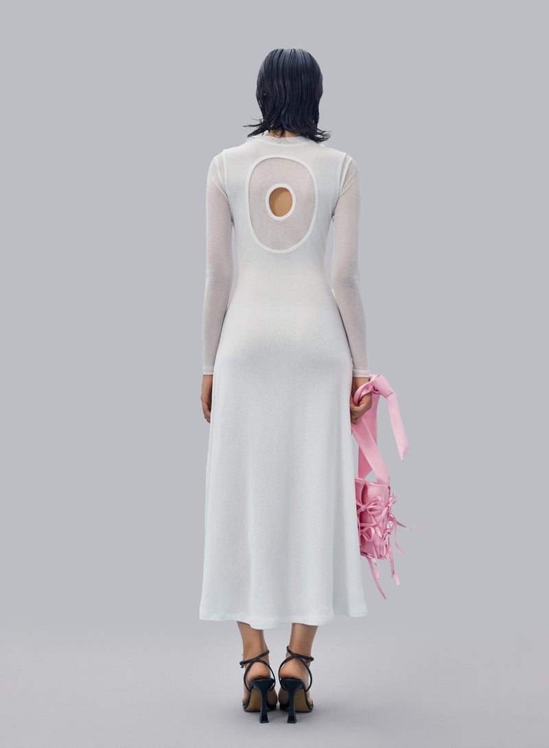 CAOSTU • WHITE MULTI-LAYER HUG DRESS