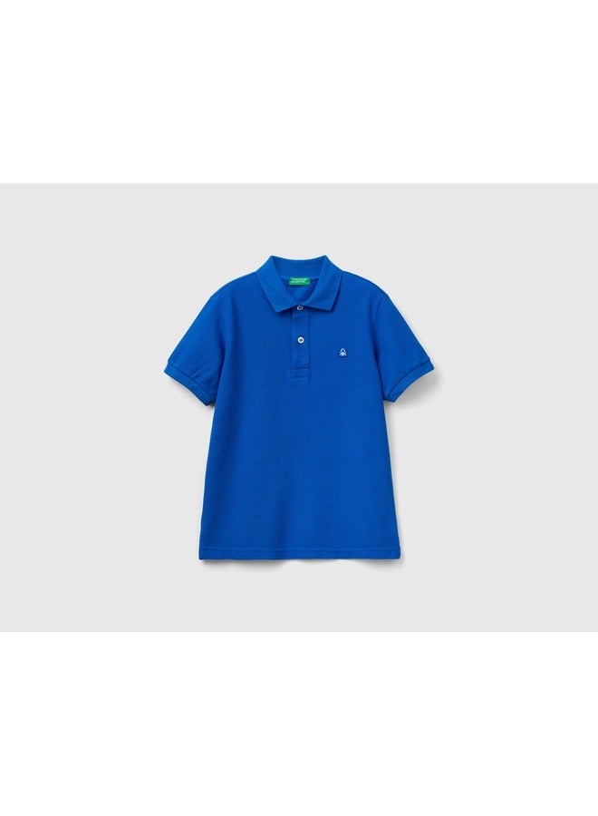 Slim fit polo in 100% organic cotton