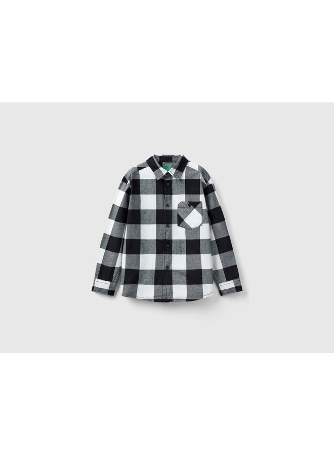 Plaid shirt in 100% cotton