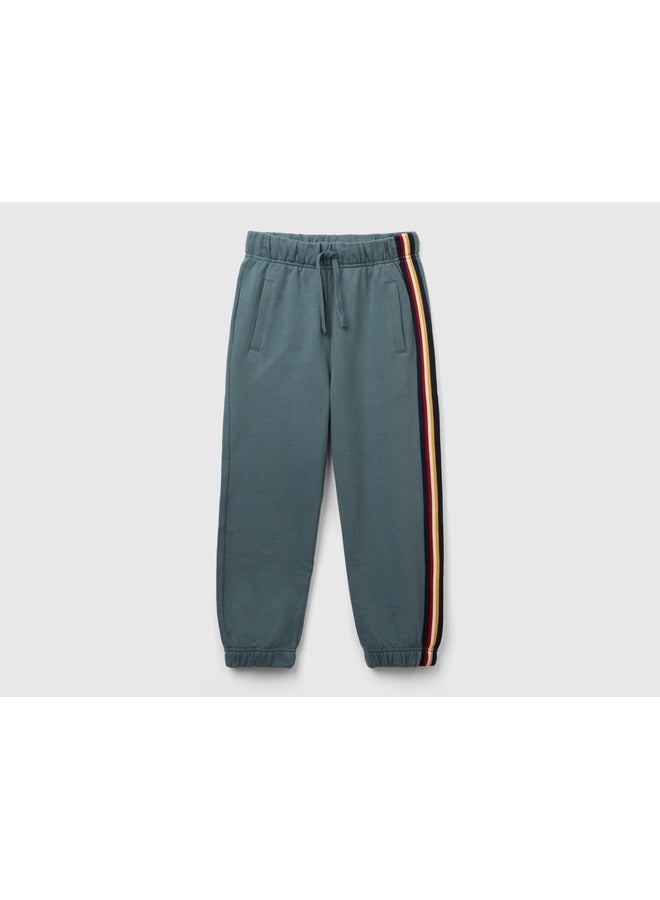 Sweat Joggers With Ribbed Band