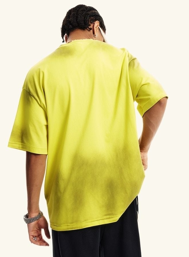 Men's and Women's Casual Breathable Loose Shoulder Oversize Short Sleeve Crew Neck T-shirt