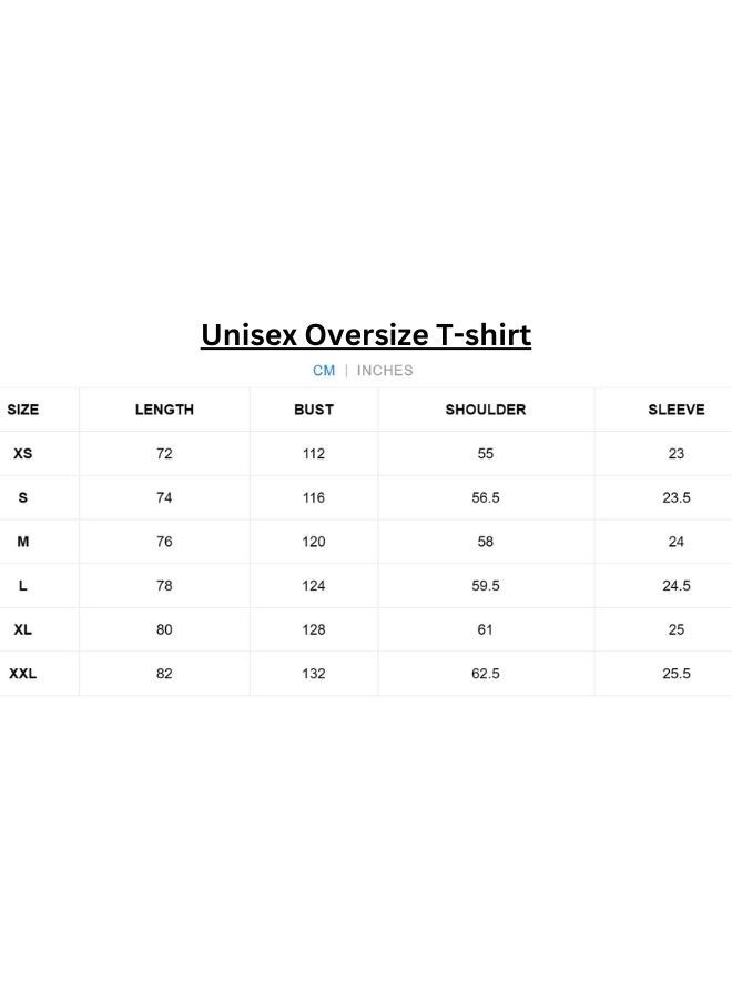 Men's and Women's Casual Breathable Loose Shoulder Oversize Short Sleeve Crew Neck T-shirt