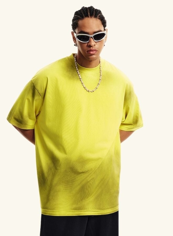 Men's and Women's Casual Breathable Loose Shoulder Oversize Short Sleeve Crew Neck T-shirt