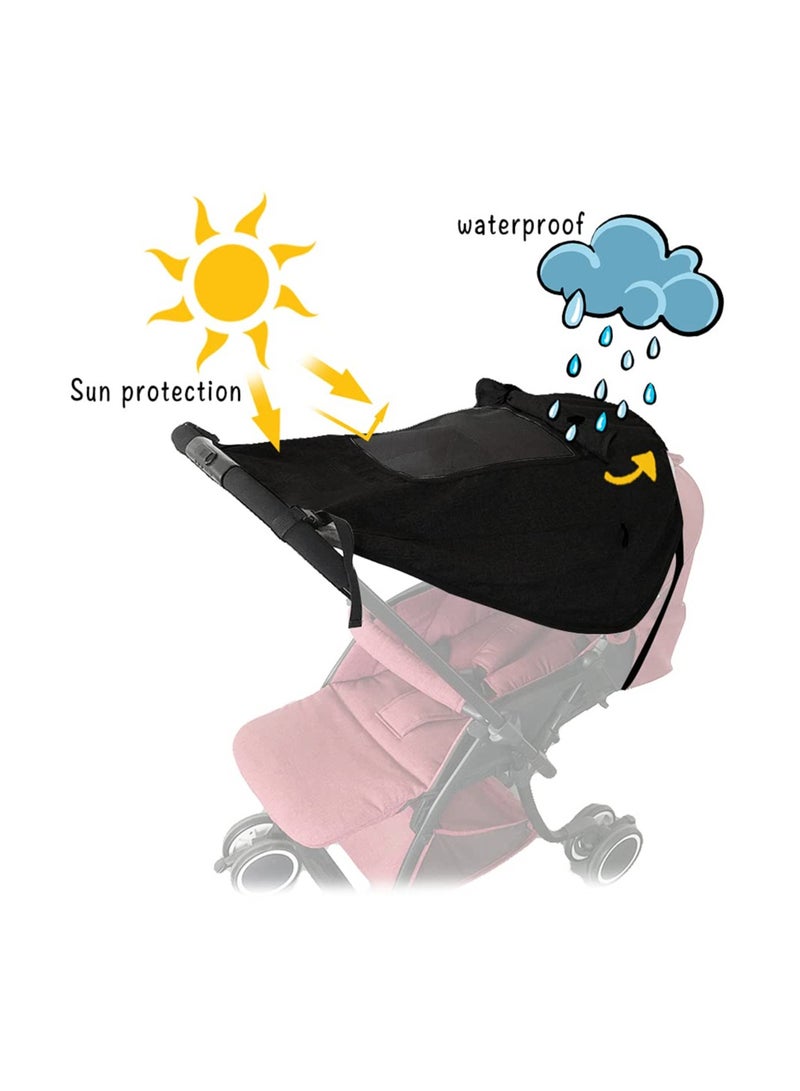 Universal Baby Stroller Sunshade, Waterproof, UV Protection with Viewing Window, Perfect for Outdoor Use