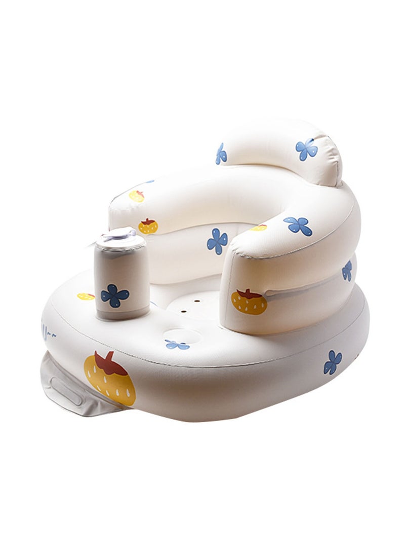 Inflatable Baby Support Seat with Built-in Pump, Ideal for 3+ Months Infants, Summer Toddler Chair for Sitting Up, Perfect Gift for Boys and Girls