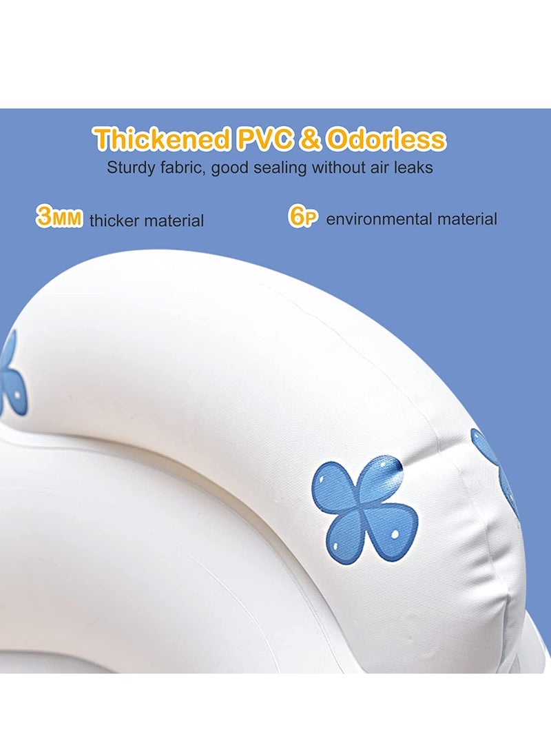 Inflatable Baby Support Seat with Built-in Pump, Ideal for 3+ Months Infants, Summer Toddler Chair for Sitting Up, Perfect Gift for Boys and Girls