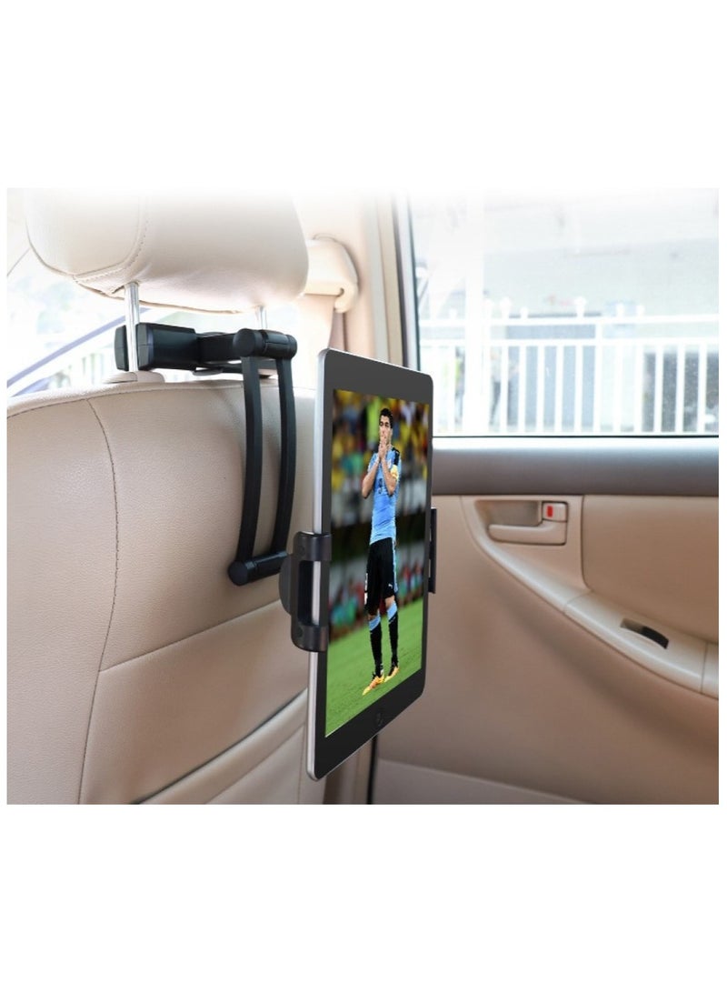 Tablet Holder for Car 360 Rotatable and Retractable Adjustable Car Phone Holder Back Seat Road Trip Essentials for 4.7-12.9 Inch