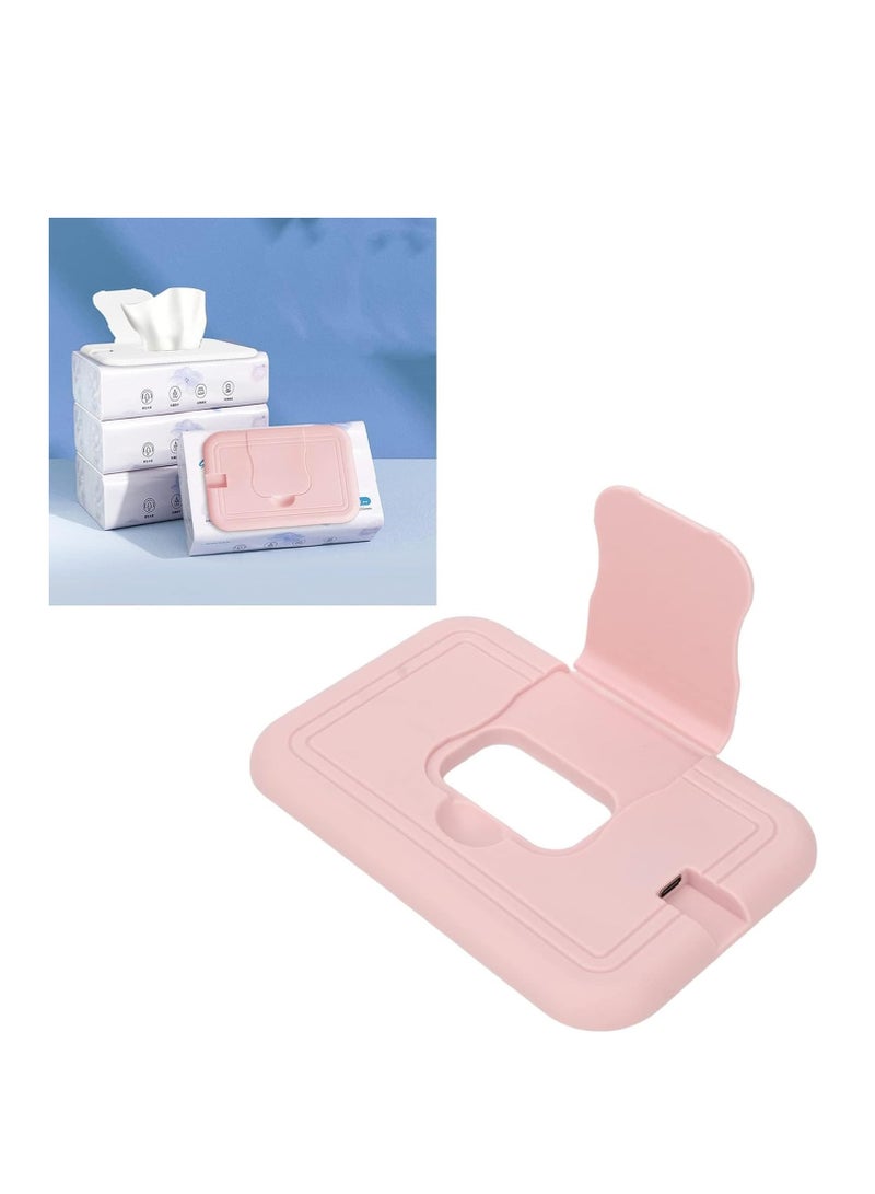 Portable USB Baby Wipe Warmer, Ideal for Travel and Car Use, Perfect Baby Shower Gift, Keeps Wipes Warm for Comfort (Pink)