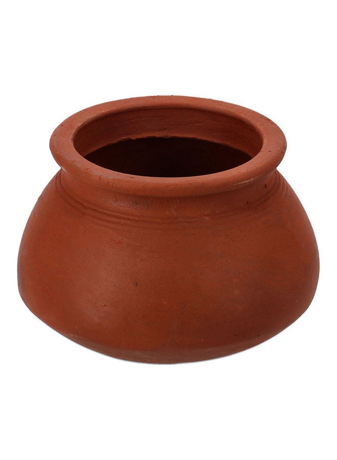 Rice Kalam Handmade Clay Cookware Brown 16x15cm