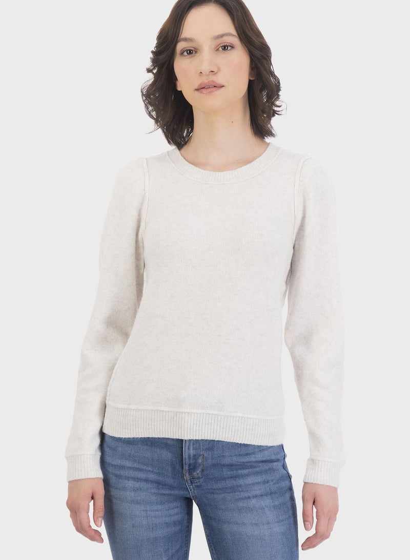 Round Neck Knitted Sweater