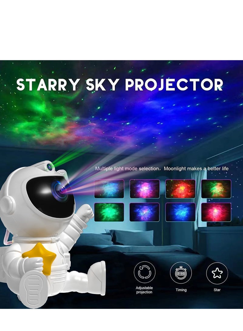 Astronaut Star Projector Galaxy Night Light Kids Space lights LED Lamp with Remote Control Timer and Remote 360° Adjustable Design for Gaming Room Home Theater