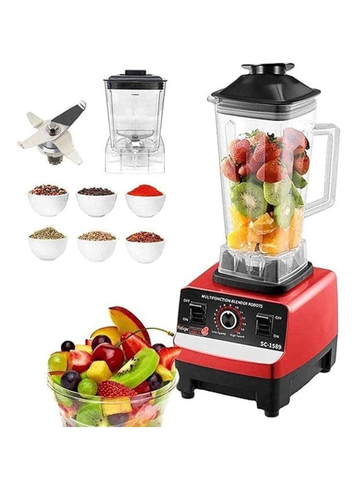 Heavy Duty Blender Mixer Electric High Speed Juicer Food Processor 2.5L 4500W BPA Free High Power Blenders For Kitchen Stainless Countertop Ice Smoothie Blender