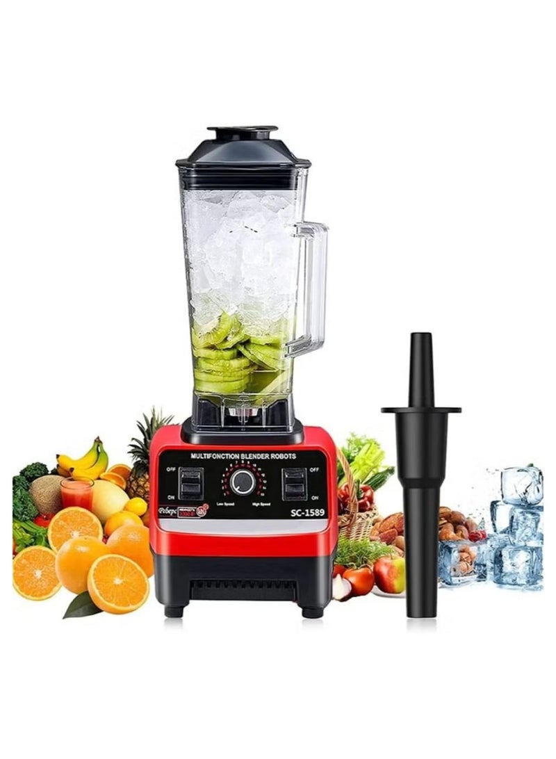 Heavy Duty Blender Mixer Electric High Speed Juicer Food Processor 2.5L 4500W BPA Free High Power Blenders For Kitchen Stainless Countertop Ice Smoothie Blender