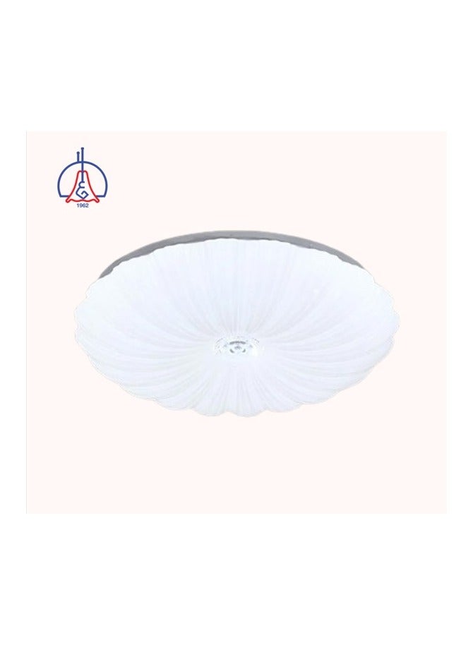 LED  Acrylic Ceiling Light , Clear Acrylic Cover with Crystal Sand , Iron Base, 6000K ( D 38cm X 7.5cm )