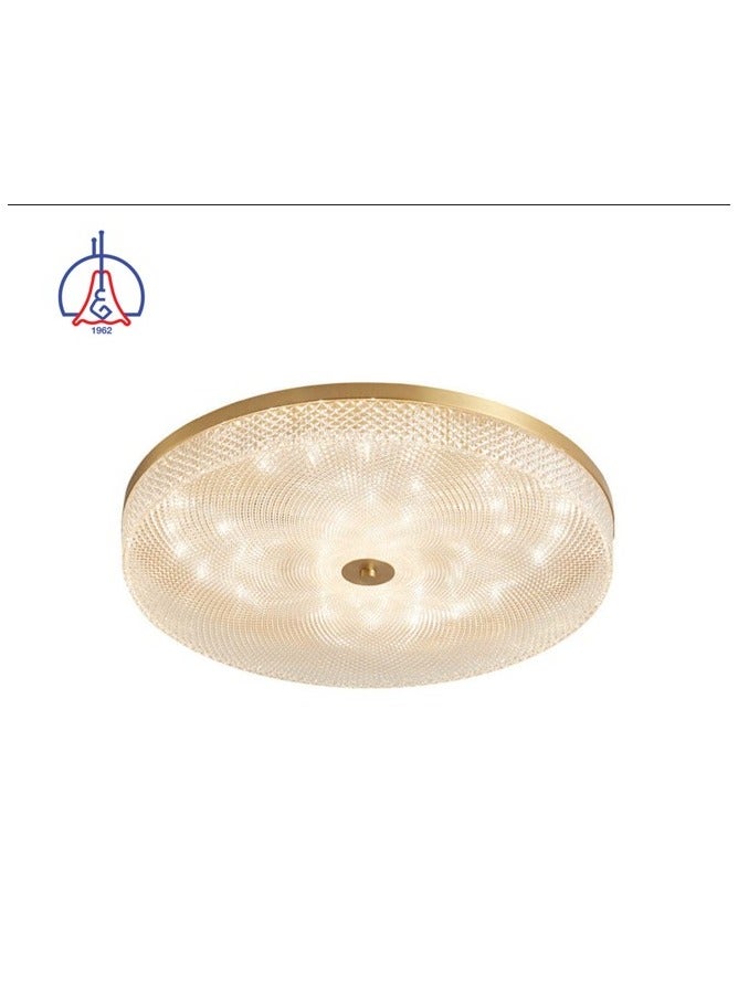 LED  Acrylic Ceiling Light, Acrylic Cover, Iron Base in Gold 4000K ( D 35cm X H 9cm )